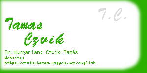 tamas czvik business card
